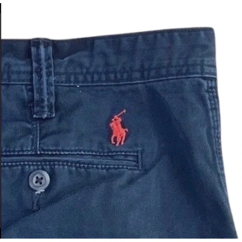 Polo Ralph Lauren Relaxed Fit Chino Shorts Men 42 Blue Cotton Preppy Golf‎ 9